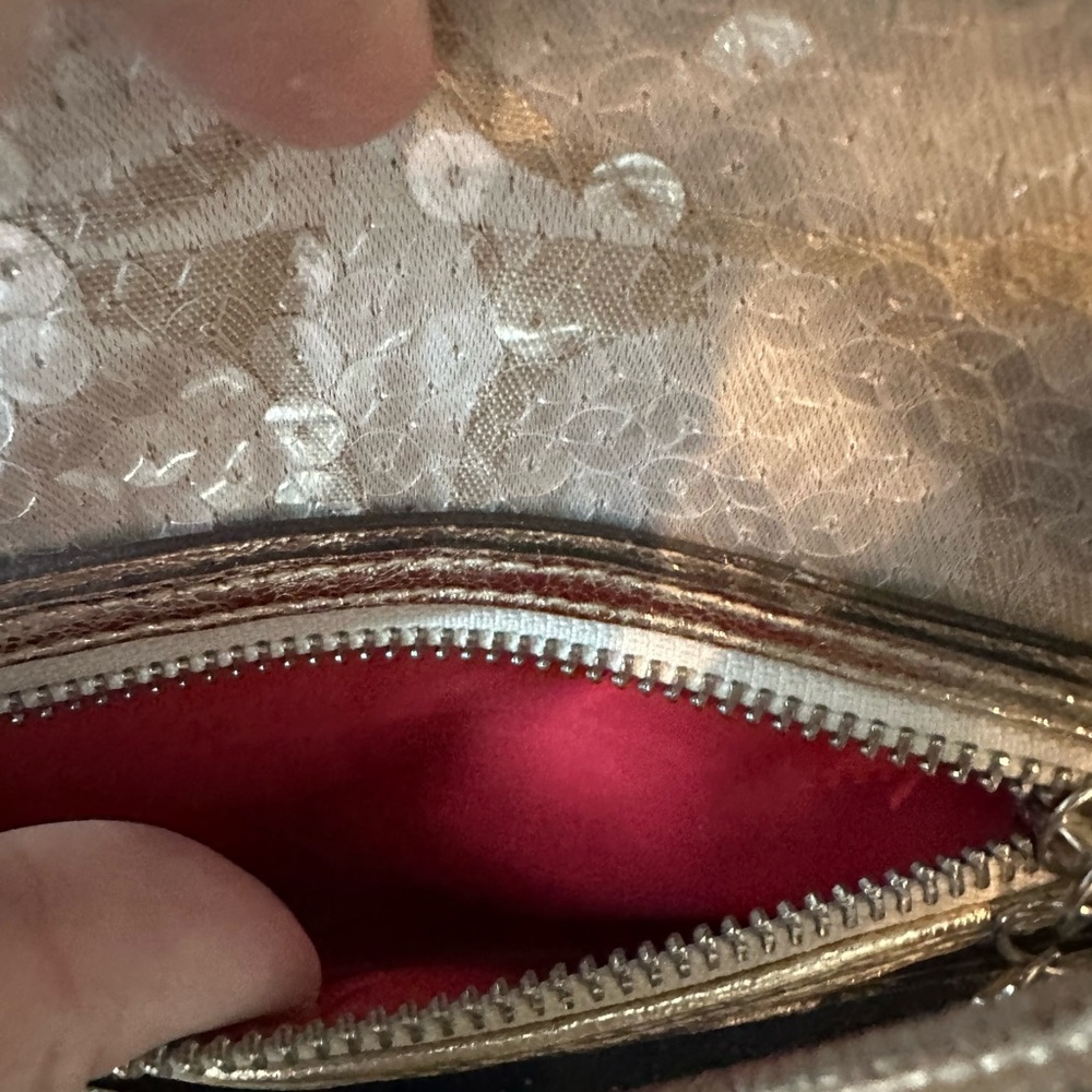 2009 Coach Poppy Special Edition Signature Sequin Tote Bag. Beautiful  Condition - Picture 6 of 13